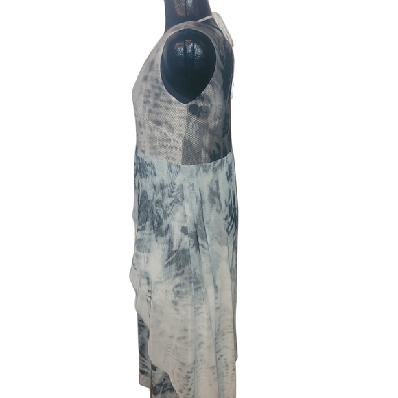 Picadilly Sleeveless Gray & White Layered Dress S - Picture 5 of 7